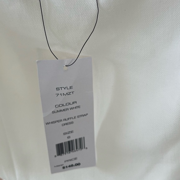 NWT French Connection WHITE Ruffle strap dress! graduation/bachelorette! - Picture 2 of 10